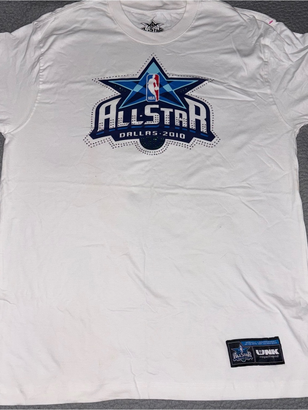 NBA White Short Sleeve All-Star Dallas 2010 Graphic Tee